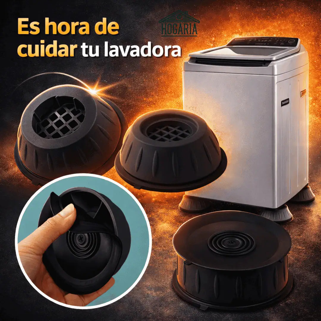 ✨ ¡Adiós al ruido de tu lavadora! Almohadillas Antivibración para Lavadora (Set x4)✨🛑