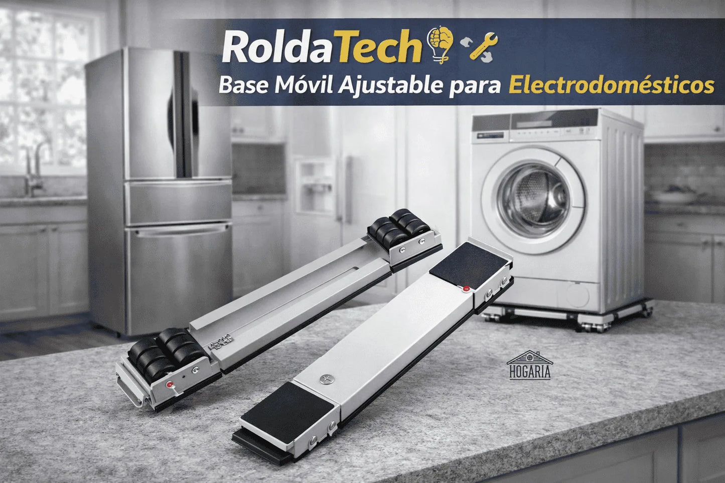 RoldaTech 🧠🛠️ Base Móvil Ajustable para Electrodomésticos 🧼❄️ La solución práctica que cuida tu lavadora y nevera.