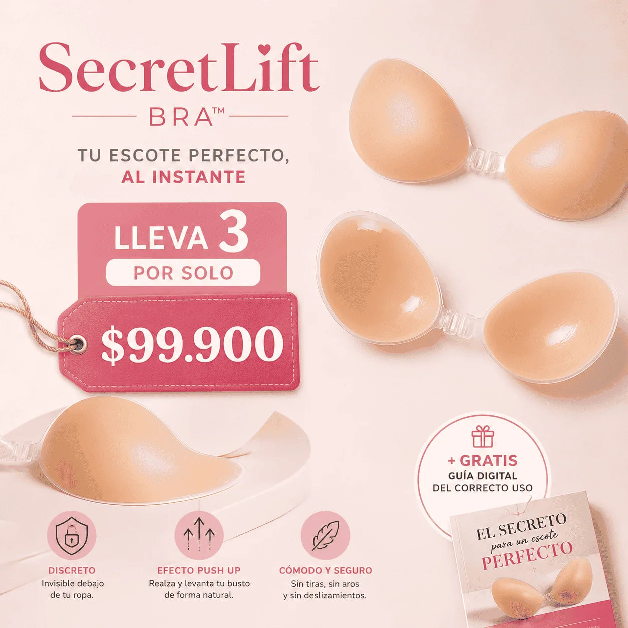 💖 SecretLift Bra™ Realce Natural, Invisible y Súper Cómodo ✨