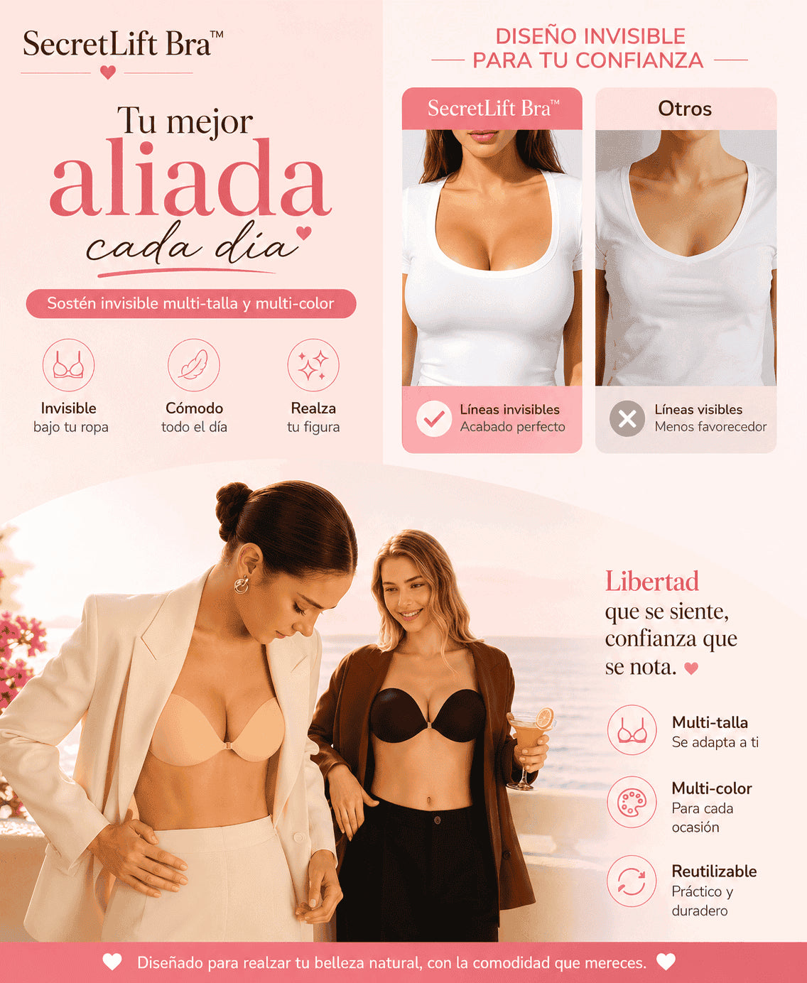 💖 SecretLift Bra™ Realce Natural, Invisible y Súper Cómodo ✨